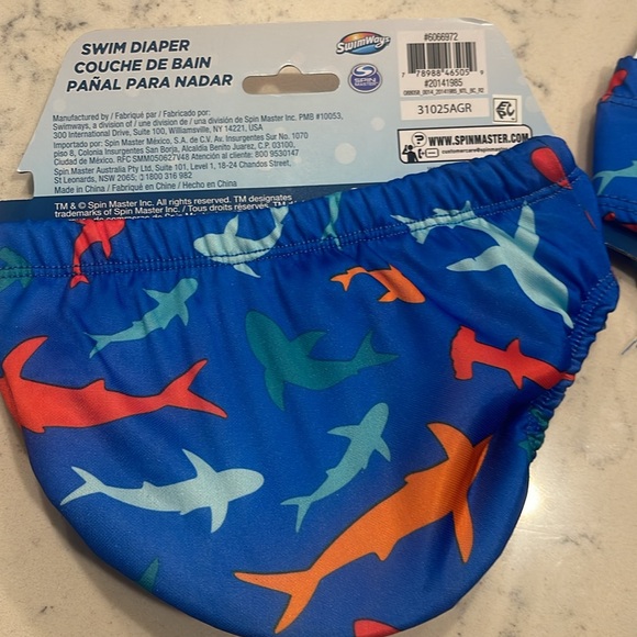 Swimways Swim Diaper sharks reusable lot of 2 - Picture 3 of 5